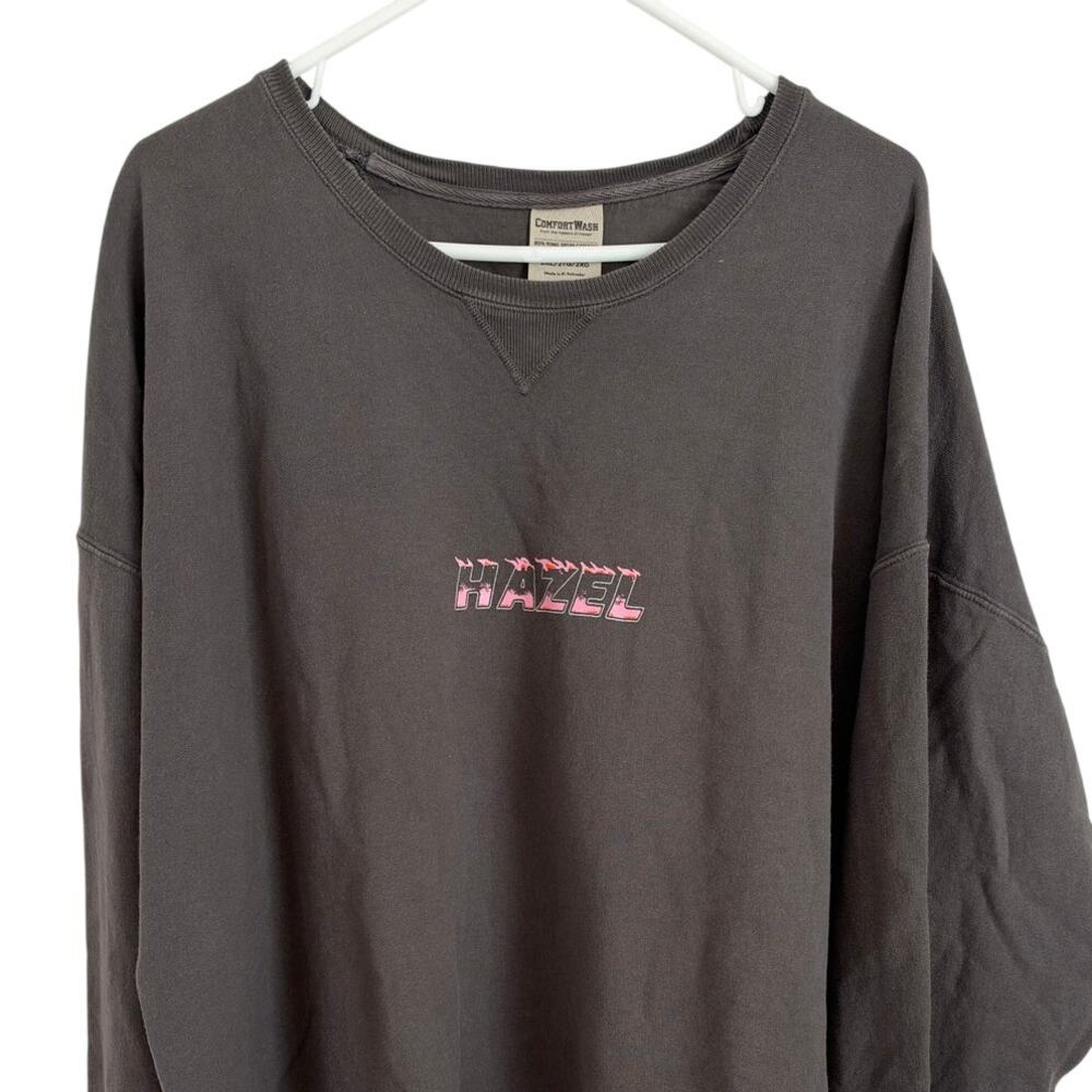 HAZEL Graphic Oversized Sweatshirt, Pullover Size 2X Comfort Wash